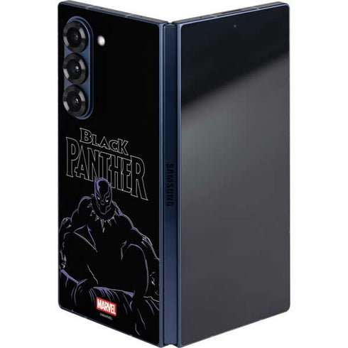 Marvel Black Panther Night Time Watch Galaxy Z Fold6 Skin