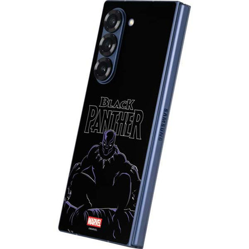 Marvel Black Panther Night Time Watch Galaxy Z Fold6 Skin