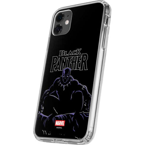 Marvel Black Panther Night Time Watch iPhone 11 Clear Case