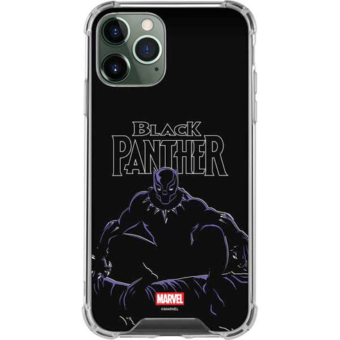 Marvel Black Panther Night Time Watch iPhone 11 Pro Max Clear Case