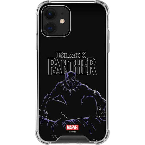 Marvel Black Panther Night Time Watch iPhone 12 Clear Case