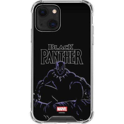 Marvel Black Panther Night Time Watch iPhone 13 Mini Clear Case