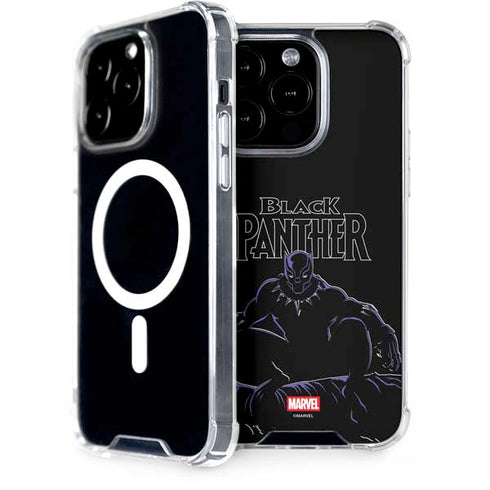 Marvel Black Panther Night Time Watch iPhone 14 Pro MagSafe Case
