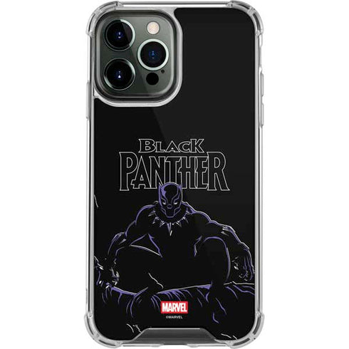 Marvel Black Panther Night Time Watch iPhone 14 Pro Max Clear Case