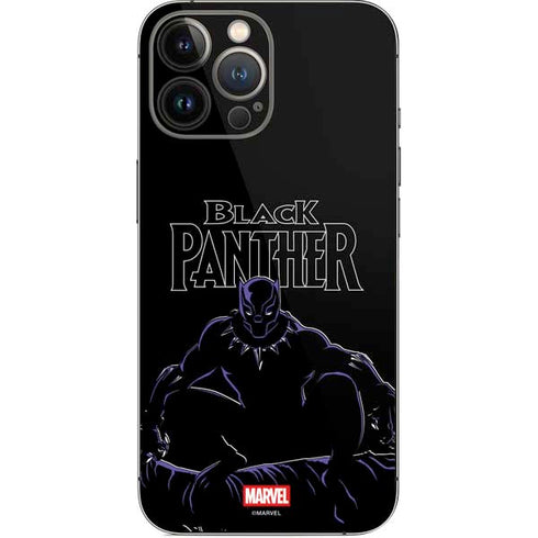 Marvel Black Panther Night Time Watch iPhone 14 Pro Max Skin