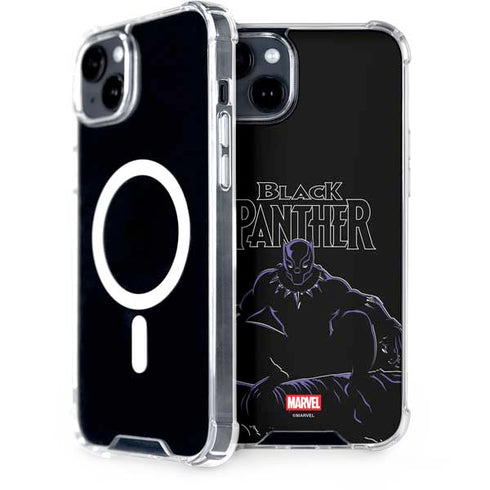 Marvel Black Panther Night Time Watch iPhone 15 MagSafe Case