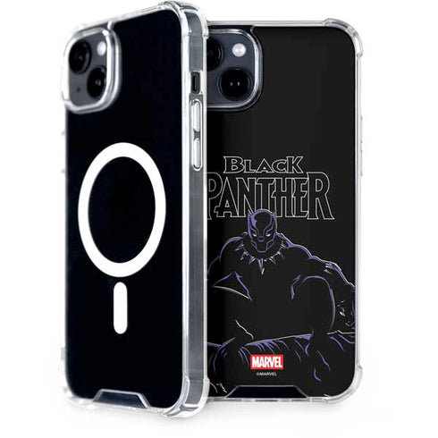 Marvel Black Panther Night Time Watch iPhone 15 Plus MagSafe Case