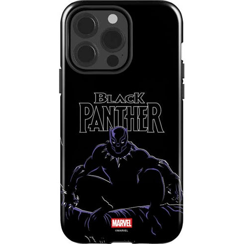 Marvel Black Panther Night Time Watch iPhone 15 Pro Impact Case
