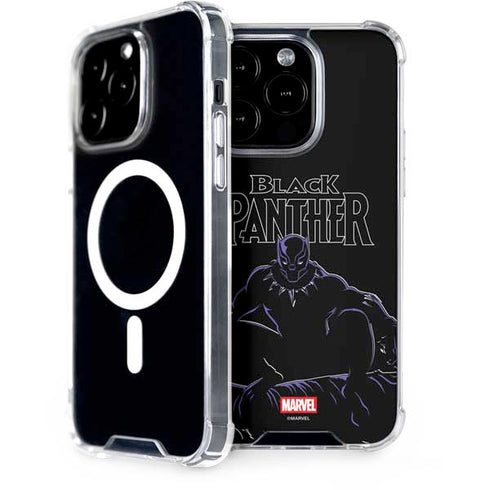 Marvel Black Panther Night Time Watch iPhone 15 Pro MagSafe Case