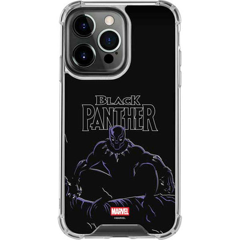 Marvel Black Panther Night Time Watch iPhone 15 Pro Max Clear Case