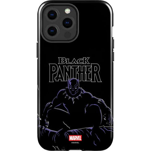 Marvel Black Panther Night Time Watch iPhone 15 Pro Max Impact Case