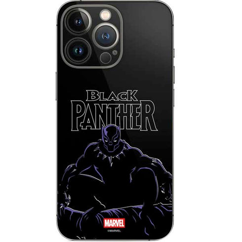 Marvel Black Panther Night Time Watch iPhone 15 Pro Skin
