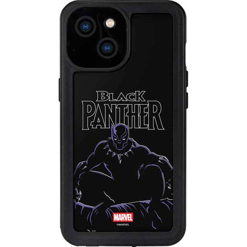 Marvel Black Panther Night Time Watch iPhone 15 Waterproof Case