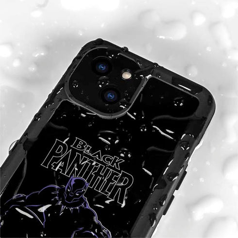 Marvel Black Panther Night Time Watch iPhone 15 Waterproof Case