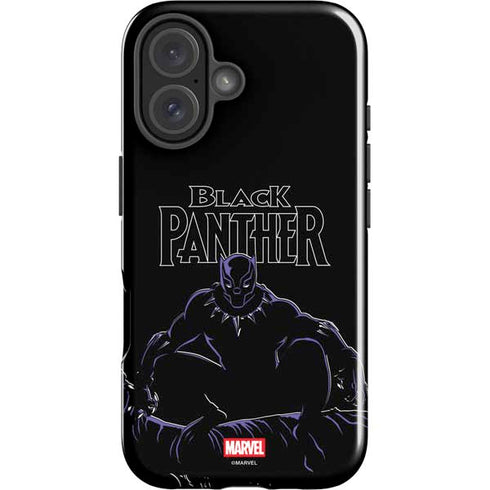 Marvel Black Panther Night Time Watch iPhone 16 Impact Case