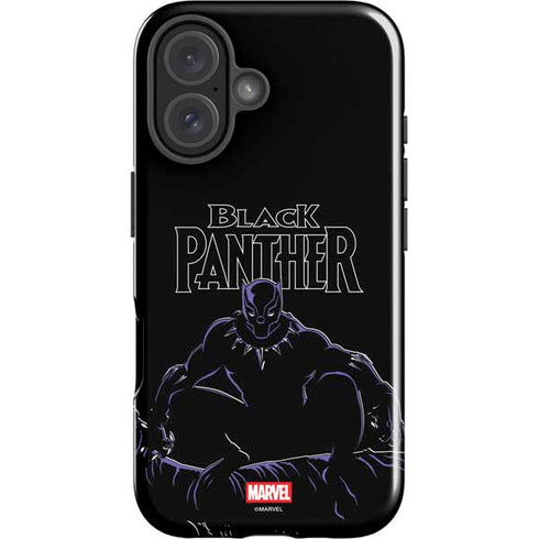 Marvel Black Panther Night Time Watch iPhone 16 Plus Impact Case