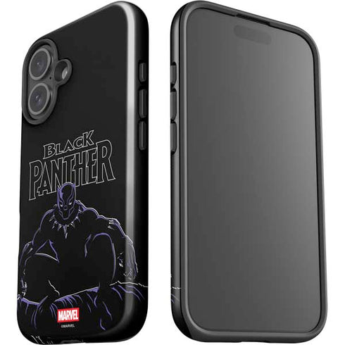 Marvel Black Panther Night Time Watch iPhone 16 Plus Impact Case