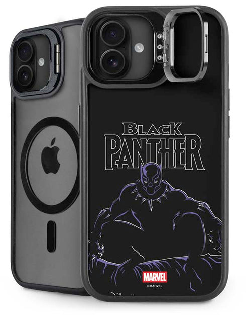 Marvel Black Panther Night Time Watch iPhone 16 Plus Kickstand Case