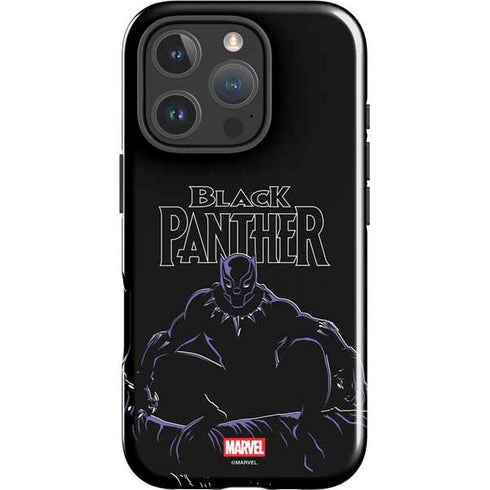 Marvel Black Panther Night Time Watch iPhone 16 Pro Impact Case