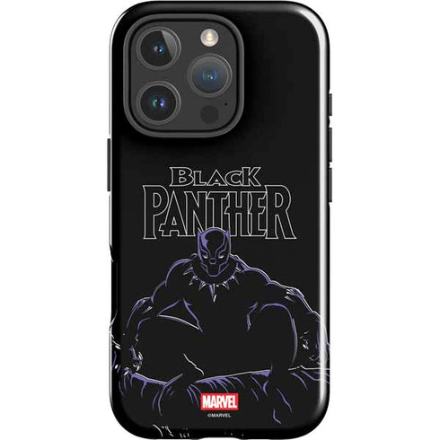 Marvel Black Panther Night Time Watch iPhone 16 Pro Max Impact Case