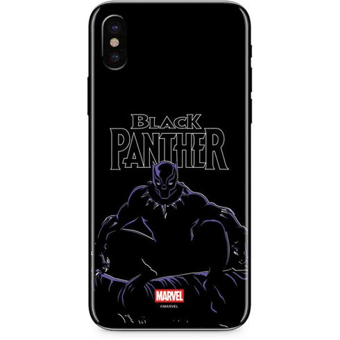 Marvel Black Panther Night Time Watch iPhone X Skin