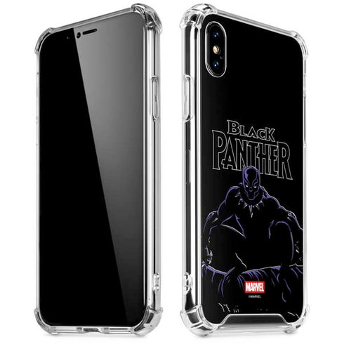 Marvel Black Panther Night Time Watch iPhone X/XS Clear Case
