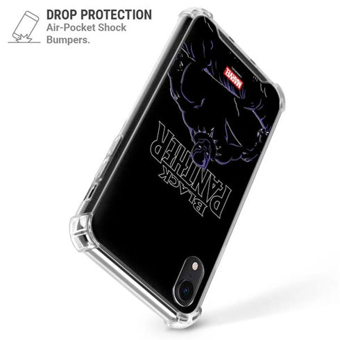 Marvel Black Panther Night Time Watch iPhone XR Clear Case