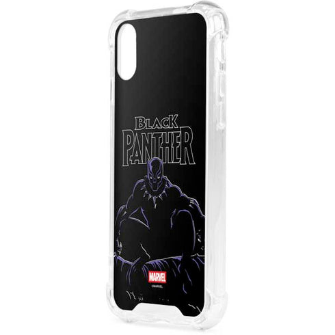 Marvel Black Panther Night Time Watch iPhone XS Clear Case