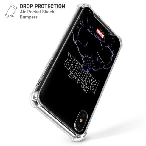 Marvel Black Panther Night Time Watch iPhone XS Max Clear Case