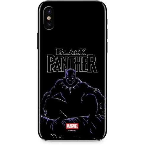 Marvel Black Panther Night Time Watch iPhone XS Max Skin