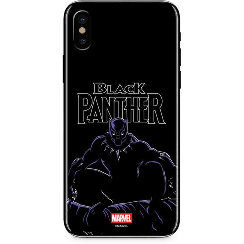 Marvel Black Panther Night Time Watch iPhone XS Skin
