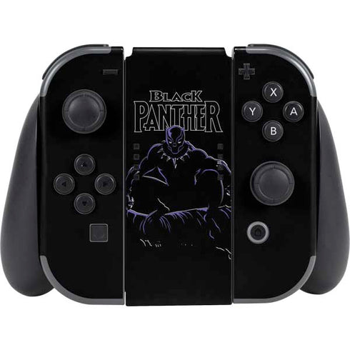 Marvel Black Panther Night Time Watch Nintendo Switch (2017-2021) Joy-Con Controller Skin