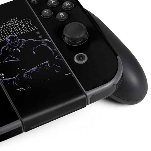 Marvel Black Panther Night Time Watch Nintendo Switch (2017-2021) Joy-Con Controller Skin
