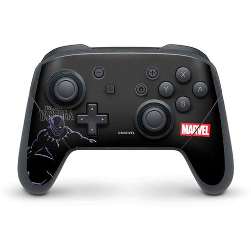 Marvel Black Panther Night Time Watch Nintendo Switch Pro Controller Skin