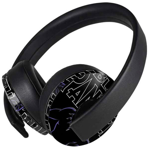 Marvel Black Panther Night Time Watch PlayStation 4 Gold Wireless Headset Skin