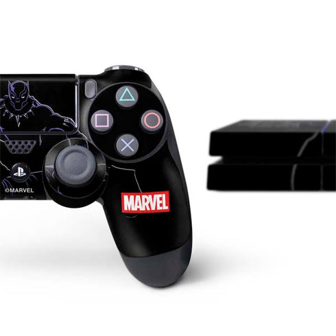Marvel Black Panther Night Time Watch PS4 Console and Controller Bundle Skin