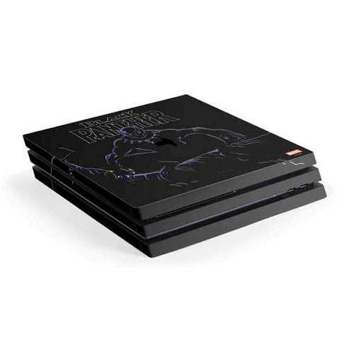 Marvel Black Panther Night Time Watch PS4 Pro Console Skin