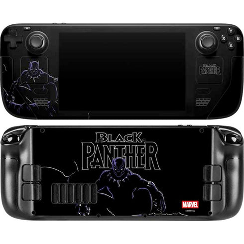 Marvel Black Panther Night Time Watch Steam Deck Handheld Gaming Computer OLED Skin