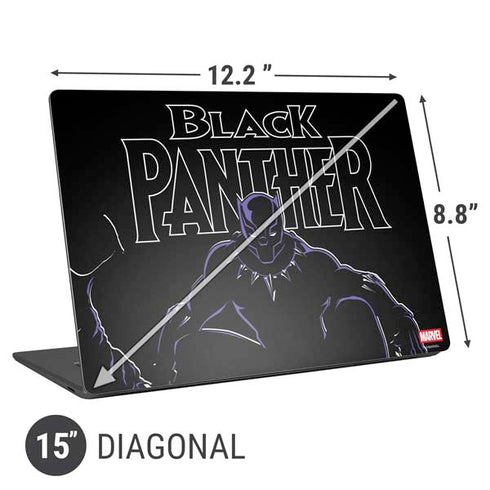 Marvel Black Panther Night Time Watch Universal Laptop 15in (12.2 x 8.8in) Skin