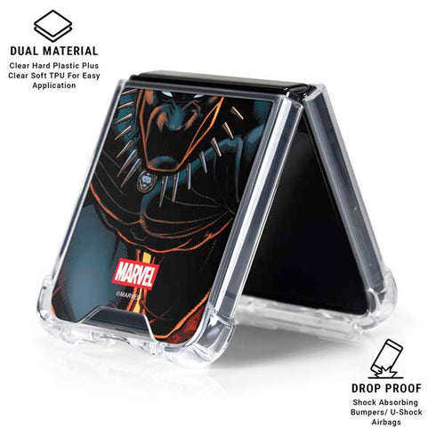 Marvel Black Panther Rise of Black Panther Galaxy Z Flip6 Clear Case