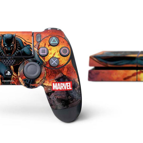 Marvel Black Panther Rise of Black Panther PS4 Console and Controller Bundle Skin