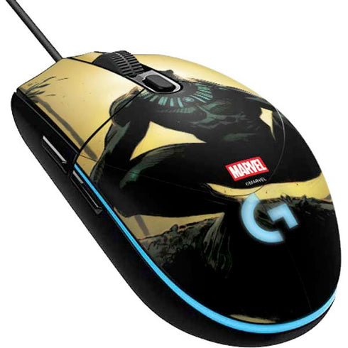 Marvel Black Panther TChalla King of Wakanda G203 Prodigy RGB Wired Gaming Mouse Skin