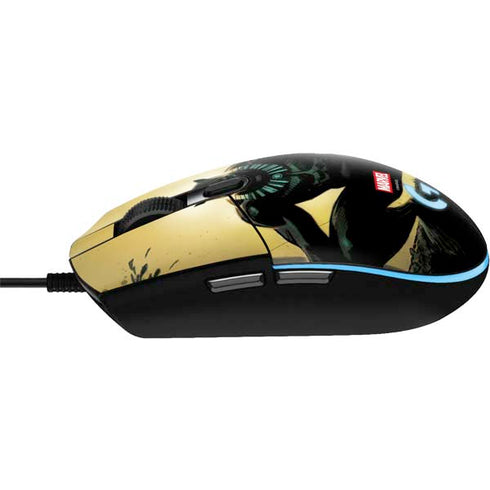 Marvel Black Panther TChalla King of Wakanda G203 Prodigy RGB Wired Gaming Mouse Skin