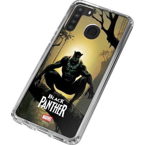 Marvel Black Panther TChalla King of Wakanda Galaxy A21 Clear Case