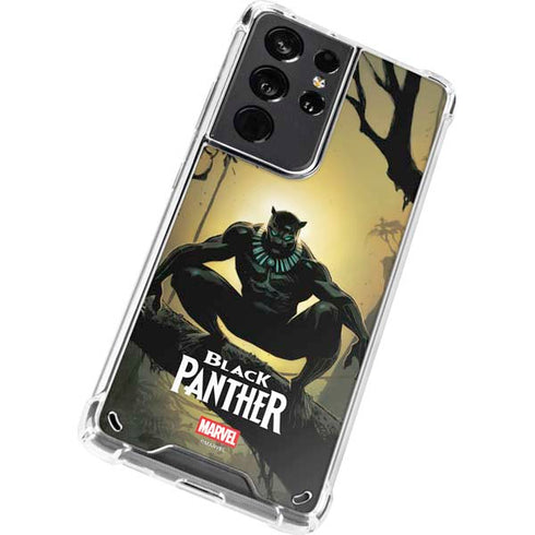 Marvel Black Panther TChalla King of Wakanda Galaxy S21 Ultra 5G Clear Case