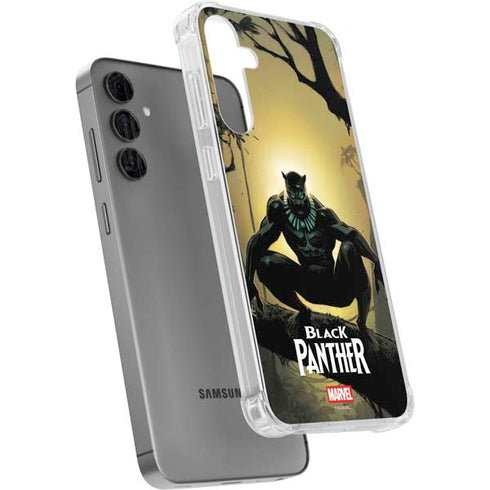 Marvel Black Panther TChalla King of Wakanda Galaxy S24 Plus Clear Case