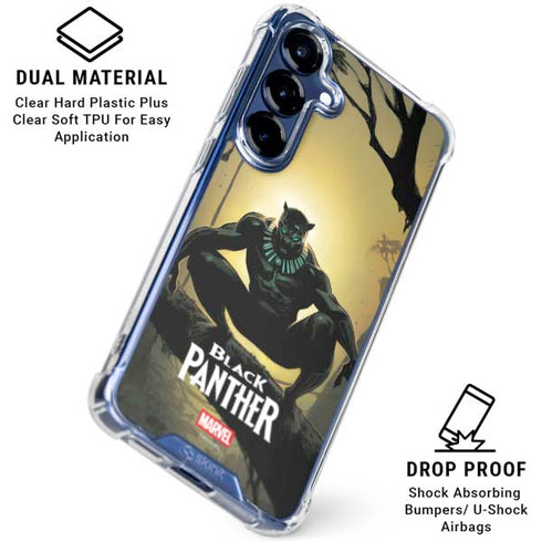 Marvel Black Panther TChalla King of Wakanda Galaxy S25 Plus Clear Case