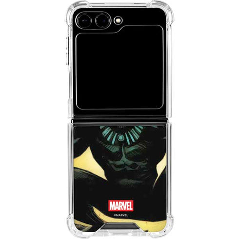 Marvel Black Panther TChalla King of Wakanda Galaxy Z Flip6 Clear Case