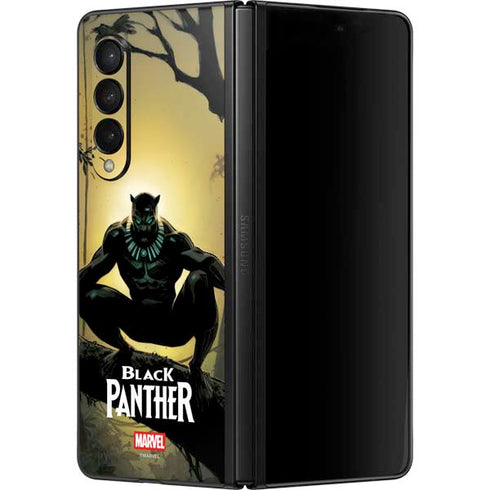 Marvel Black Panther TChalla King of Wakanda Galaxy Z Fold3 5G Skin