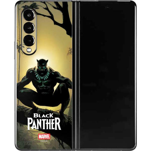 Marvel Black Panther TChalla King of Wakanda Galaxy Z Fold3 5G Skin
